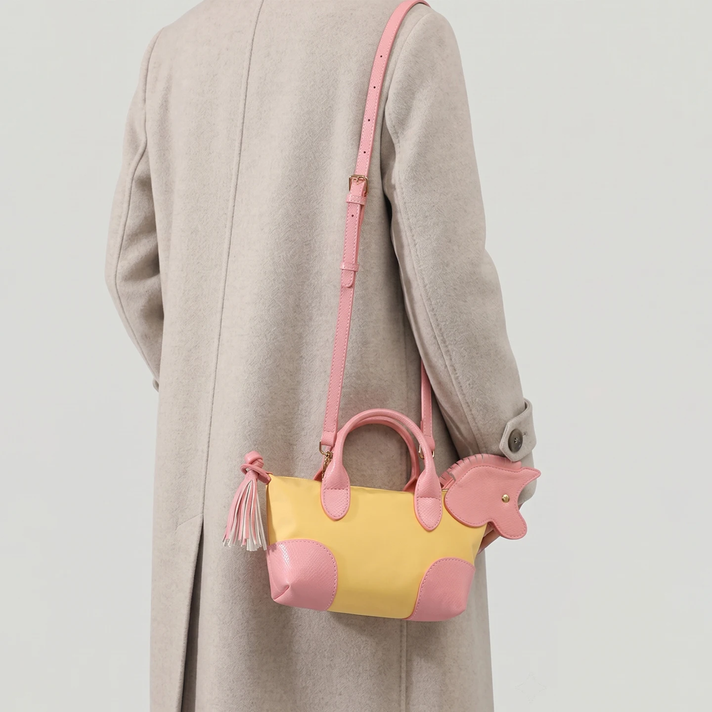 Women Bags Max - Niedliche Pferde-Deko Mini Dumpling Tasche Nylon
