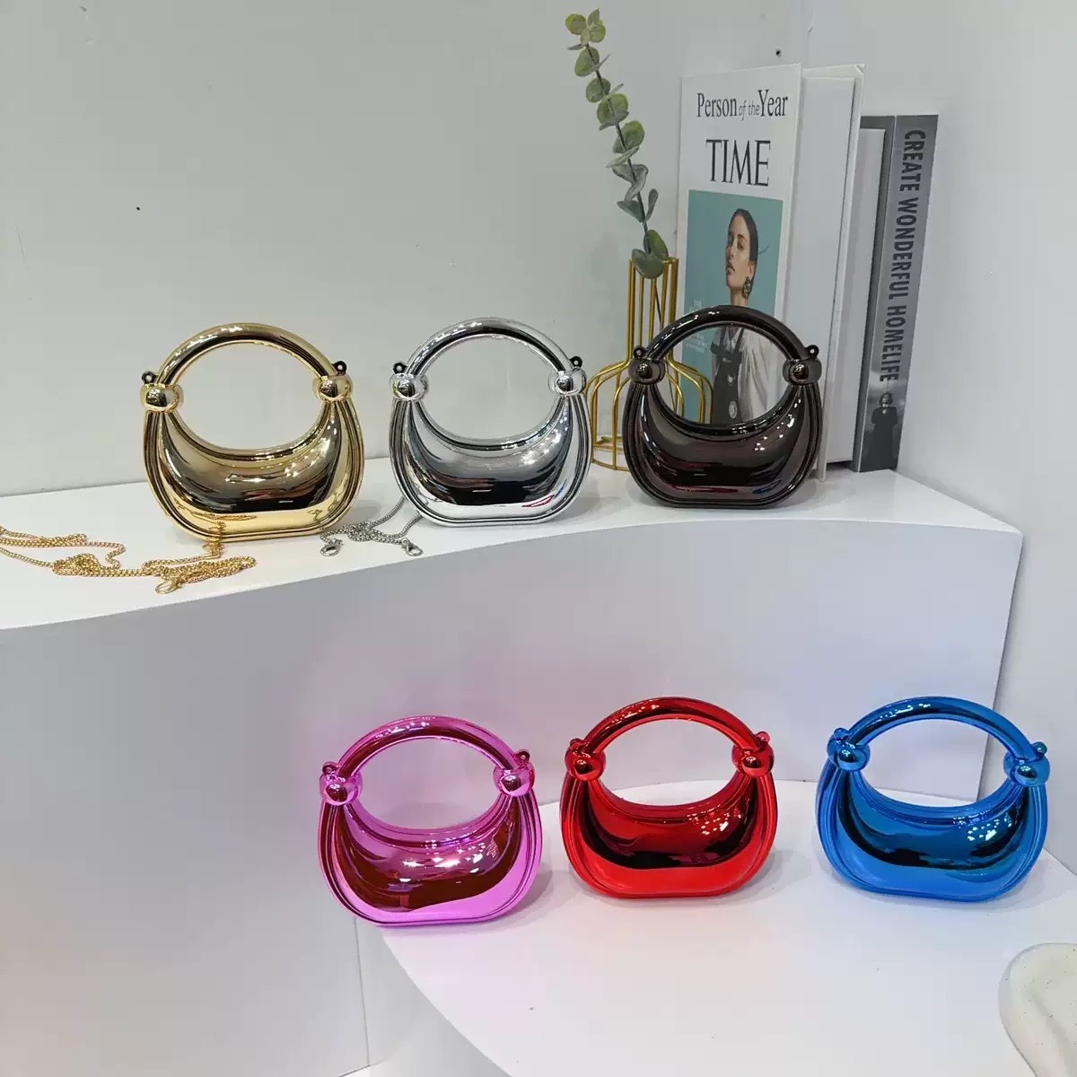 Women Bags Max - Mini Goldene Abendtasche Geldbörsen und Handtaschen